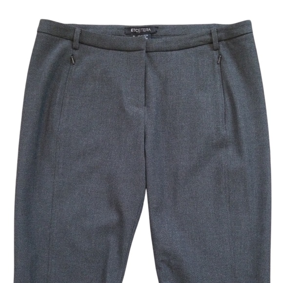 New without Tags Etcetera Women's Gray Stretch Ponte Pants Size 8 NWOT - Picture 2 of 8